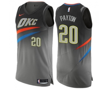 Men's Nike Oklahoma City Thunder #20 Gary Payton Authentic Gray NBA Jersey - City Edition