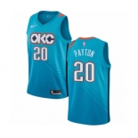 Men's Nike Oklahoma City Thunder #20 Gary Payton Swingman Turquoise NBA Jersey - City Edition