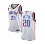 Men's Nike Oklahoma City Thunder #20 Gary Payton Swingman White Home NBA Jersey - Association Edition