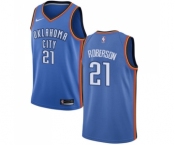 Men's Nike Oklahoma City Thunder #21 Andre Roberson Swingman Royal Blue Road NBA Jersey - Icon Edition