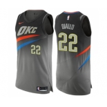 Men's Nike Oklahoma City Thunder #22 Hamidou Diallo Swingman Gray NBA Jersey - City Edition