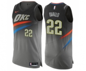 Men's Nike Oklahoma City Thunder #22 Hamidou Diallo Swingman Gray NBA Jersey - City Edition