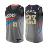 Men's Nike Oklahoma City Thunder #23 Terrance Ferguson Swingman Gray NBA Jersey - City Edition