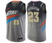 Men's Nike Oklahoma City Thunder #23 Terrance Ferguson Swingman Gray NBA Jersey - City Edition