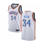 Men's Nike Oklahoma City Thunder #34 Ray Allen Swingman White Home NBA Jersey - Association Edition