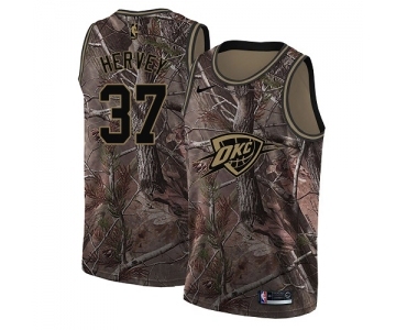 Men's Nike Oklahoma City Thunder #37 Kevin Hervey Swingman Camo Realtree Collection NBA Jersey