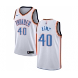 Men's Nike Oklahoma City Thunder #40 Shawn Kemp Swingman White Home NBA Jersey - Association Edition