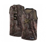 Men's Nike Oklahoma City Thunder #5 Devon Hall Swingman Camo Realtree Collection NBA Jersey