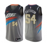 Men's Nike Oklahoma City Thunder #54 Patrick Patterson Swingman Gray NBA Jersey - City Edition