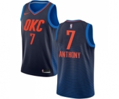 Men's Nike Oklahoma City Thunder #7 Carmelo Anthony Swingman Navy Blue NBA Jersey Statement Edition