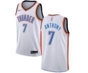 Men's Nike Oklahoma City Thunder #7 Carmelo Anthony Swingman White Home NBA Jersey - Association Edition