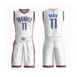 Men's Oklahoma City Thunder #11 Abdel Nader Authentic White Basketball Suit Jersey - Association Edition