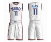 Men's Oklahoma City Thunder #11 Abdel Nader Authentic White Basketball Suit Jersey - Association Edition