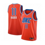 Men's Oklahoma City Thunder #11 Abdel Nader Swingman Orange Finished Basketball Jersey - Statement Edition