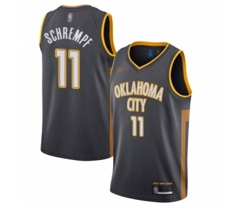 Men's Oklahoma City Thunder #11 Detlef Schrempf Swingman Charcoal Basketball Jersey - 2019-20 City Edition