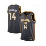 Men's Oklahoma City Thunder #14 D.J. Augustin Swingman Charcoal Basketball Jersey - 2019-20 City Edition