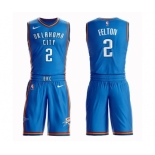 Men's Oklahoma City Thunder #2 Raymond Felton Swingman Royal Blue Basketball Suit Jersey - Icon Edition