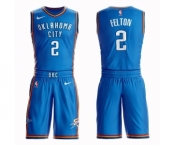 Men's Oklahoma City Thunder #2 Raymond Felton Swingman Royal Blue Basketball Suit Jersey - Icon Edition