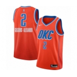 Men's Oklahoma City Thunder #2 Shai Gilgeous-Alexander Authentic Orange Finished Basketball Jersey - Statement Edition