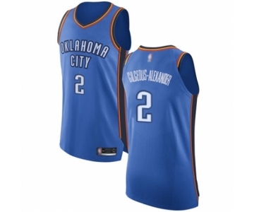 Men's Oklahoma City Thunder #2 Shai Gilgeous-Alexander Authentic Royal Blue Basketball Jersey - Icon Edition