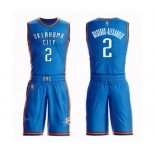 Men's Oklahoma City Thunder #2 Shai Gilgeous-Alexander Authentic Royal Blue Basketball Suit Jersey - Icon Edition