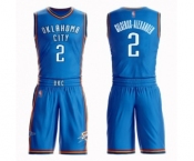 Men's Oklahoma City Thunder #2 Shai Gilgeous-Alexander Authentic Royal Blue Basketball Suit Jersey - Icon Edition