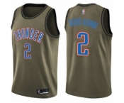 Men's Oklahoma City Thunder #2 Shai Gilgeous-Alexander Swingman Green Salute to Service Basketball Jersey