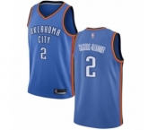 Men's Oklahoma City Thunder #2 Shai Gilgeous-Alexander Swingman Royal Blue Basketball Jersey - Icon Edition