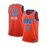 Men's Oklahoma City Thunder #20 Gary Payton Swingman Orange Finished Basketball Jersey - Statement Edition