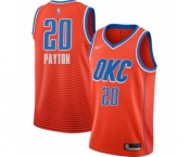 Men's Oklahoma City Thunder #20 Gary Payton Swingman Orange Finished Basketball Jersey - Statement Edition