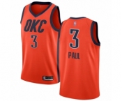 Men's Oklahoma City Thunder #3 Chris Paul Orange Swingman Jersey - Earned Edition