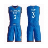 Men's Oklahoma City Thunder #3 Chris Paul Swingman Royal Blue Basketball Suit Jersey - Icon Edition