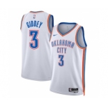 Men's Oklahoma City Thunder #3 Josh Giddey White Association Edition Stitched Basketball Jersey