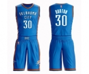 Men's Oklahoma City Thunder #30 Deonte Burton Authentic Royal Blue Basketball Suit Jersey - Icon Edition