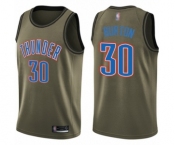 Men's Oklahoma City Thunder #30 Deonte Burton Swingman Green Salute to Service Basketball Jersey