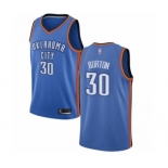 Men's Oklahoma City Thunder #30 Deonte Burton Swingman Royal Blue Basketball Jersey - Icon Edition