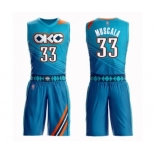 Men's Oklahoma City Thunder #33 Mike Muscala Swingman Turquoise Basketball Suit Jersey - City Edition