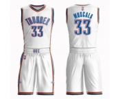 Men's Oklahoma City Thunder #33 Mike Muscala Swingman White Basketball Suit Jersey - Association Edition