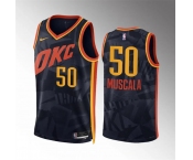 Men's Oklahoma City Thunder #50 Mike Muscala Black 2023-24 City Edition Stitched Basketball Jersey