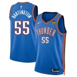 Men's Oklahoma City Thunder #55 Isaiah Hartenstein Blue Icon Edition Stitched Basketball Jersey