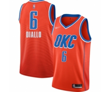 Men's Oklahoma City Thunder #6 Hamidou Diallo Authentic Orange Finished Basketball Jersey - Statement Edition