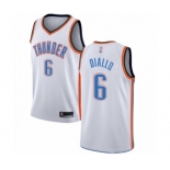 Men's Oklahoma City Thunder #6 Hamidou Diallo Authentic White Basketball Jersey - Association Edition