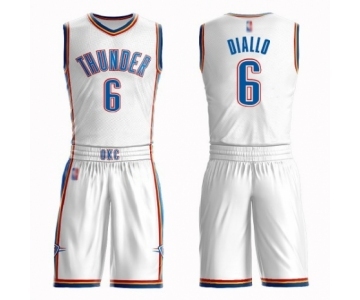 Men's Oklahoma City Thunder #6 Hamidou Diallo Authentic White Basketball Suit Jersey - Association Edition