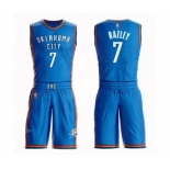 Men's Oklahoma City Thunder #7 Darius Bazley Authentic Royal Blue Basketball Suit Jersey - Icon Edition