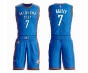 Men's Oklahoma City Thunder #7 Darius Bazley Authentic Royal Blue Basketball Suit Jersey - Icon Edition