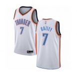 Men's Oklahoma City Thunder #7 Darius Bazley Authentic White Basketball Jersey - Association Edition