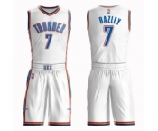 Men's Oklahoma City Thunder #7 Darius Bazley Authentic White Basketball Suit Jersey - Association Edition