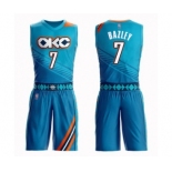 Men's Oklahoma City Thunder #7 Darius Bazley Swingman Turquoise Basketball Suit Jersey - City Edition