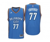 Men's Oklahoma City Thunder #77 Joffrey Lauvergne adidas Light Blue New Swingman Road Jersey