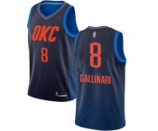 Men's Oklahoma City Thunder #8 Danilo Gallinari Authentic Navy Blue Basketball Jersey Statement Edition